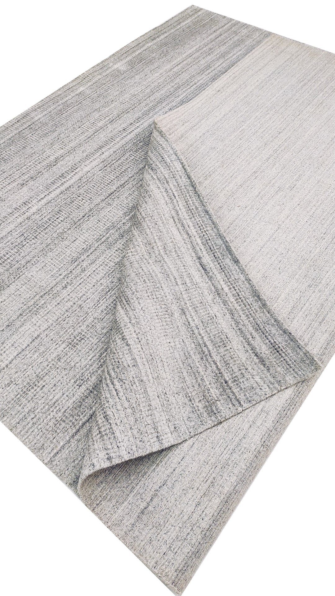 Area Rug | Silver Wool & Bamboo Silk Handloom Rug