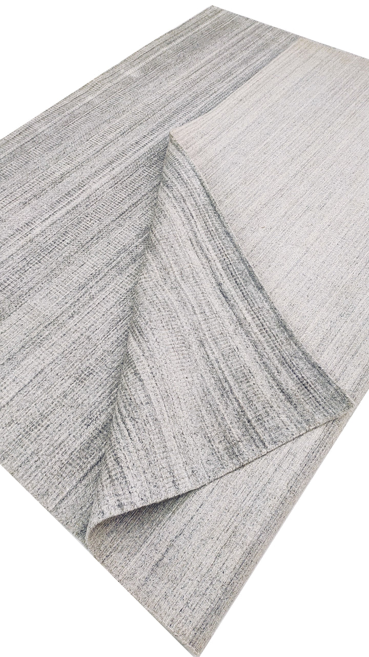 Area Rug | Silver Wool & Bamboo Silk Handloom Rug