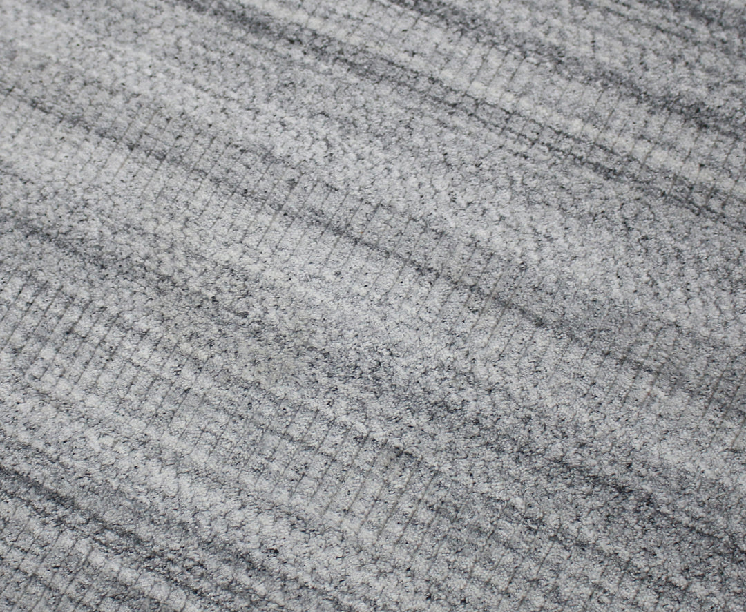 Area Rug | Silver Wool & Bamboo Silk Handloom Rug