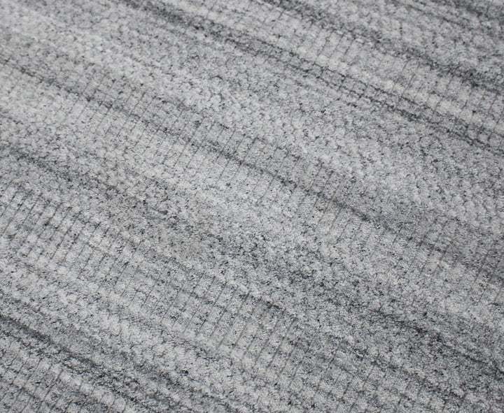 Area Rug | Silver Wool & Bamboo Silk Handloom Rug