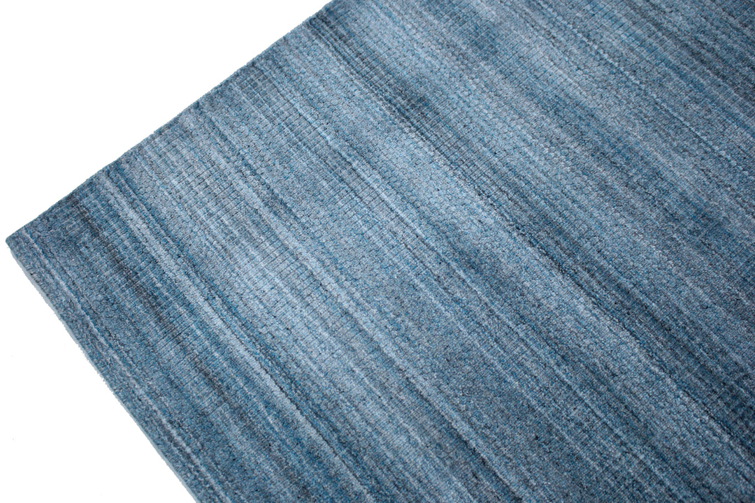 Area Rug | Teal Wool & Bamboo Silk Handloom Rug