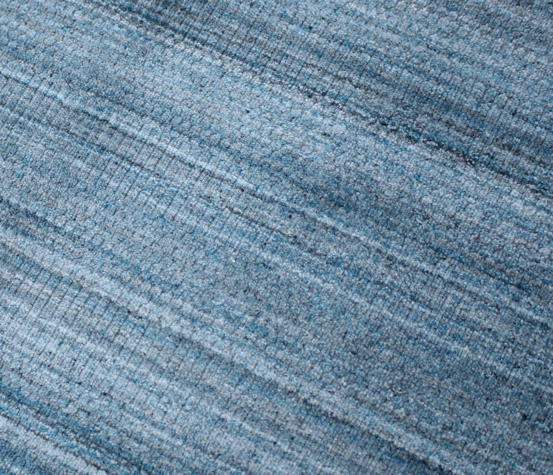 Area Rug | Teal Wool & Bamboo Silk Handloom Rug