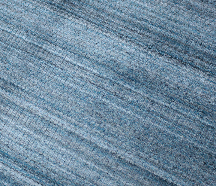 Area Rug | Teal Wool & Bamboo Silk Handloom Rug
