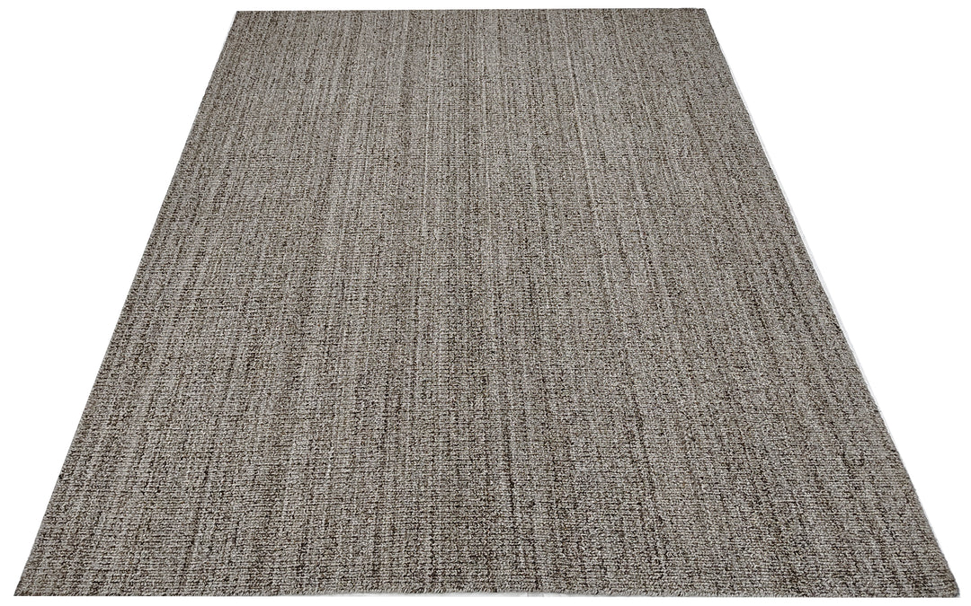 Area Rug | Brown PET Yarn Handloom Textured Rug