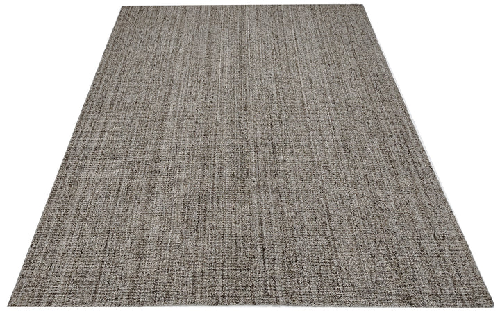 Area Rug | Brown PET Yarn Handloom Textured Rug