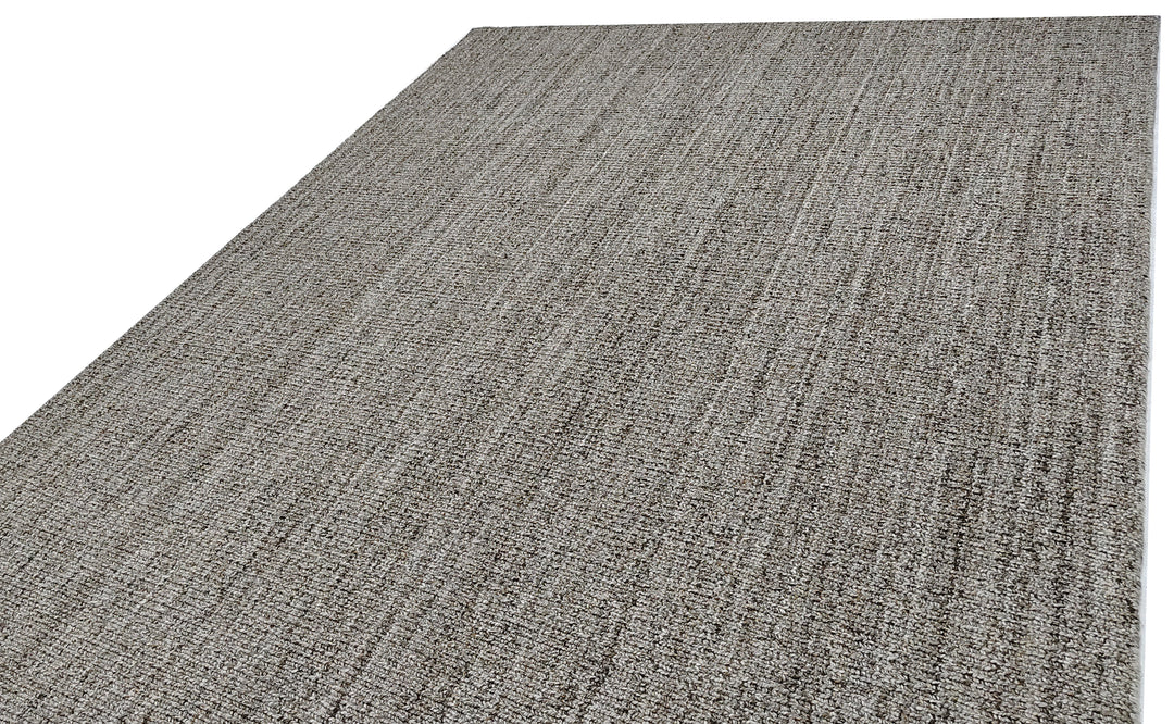 Area Rug | Brown PET Yarn Handloom Textured Rug