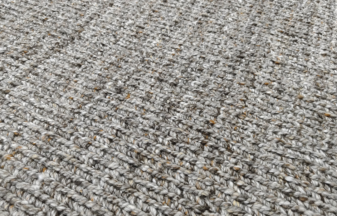 Area Rug | Brown PET Yarn Handloom Textured Rug