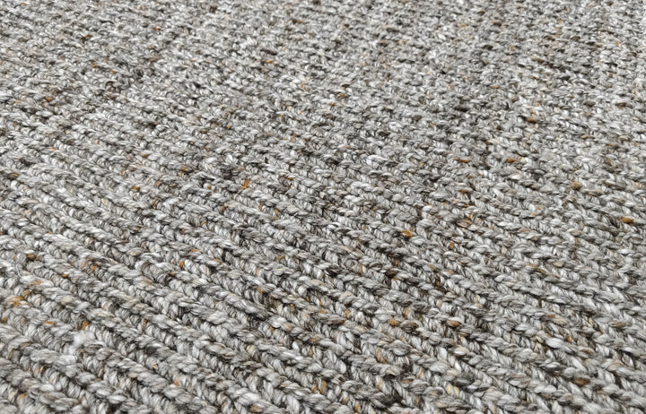 Area Rug | Brown PET Yarn Handloom Textured Rug