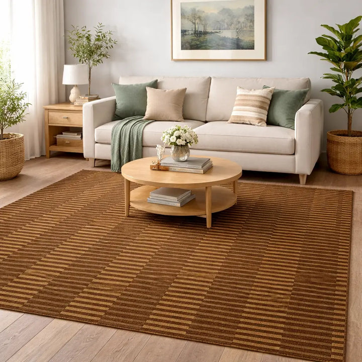 Area Rug | Brown 100% Wool Handloom Rug