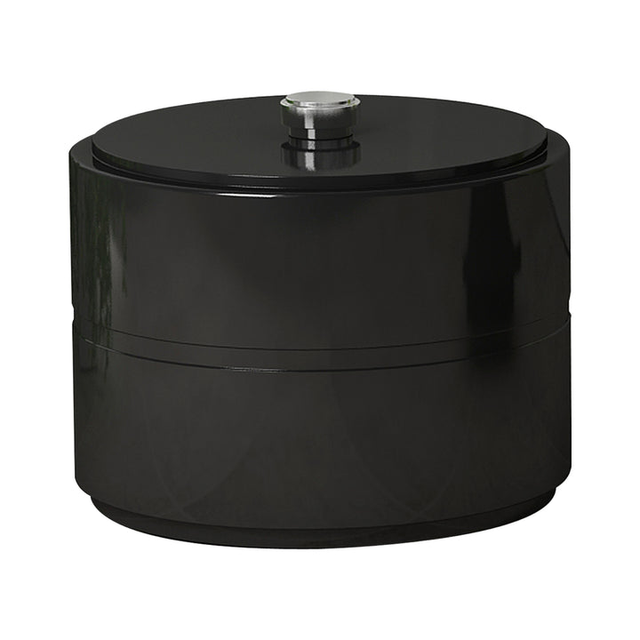Loft Cotton Swab/Container |Resin |  Shiny Black Finish
