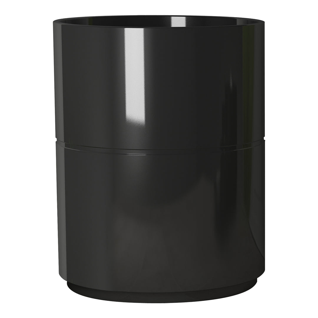 Loft Wastebasket, Black Resin,7QT