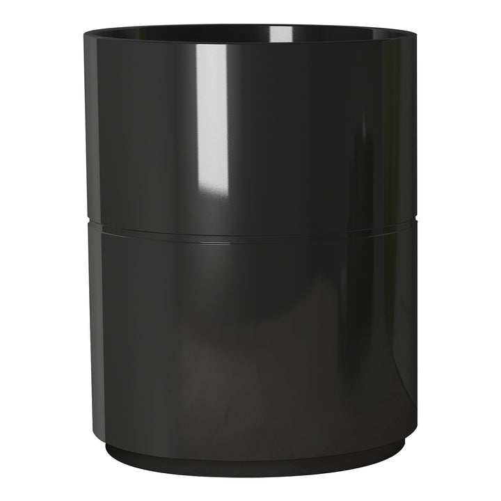 Loft Wastebasket, Black Resin,7QT