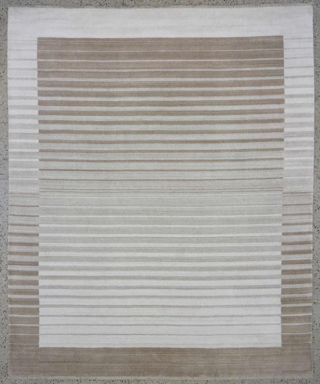 Area Rug | Beige & Gold Wool & Bamboo Silk Handloom Rug