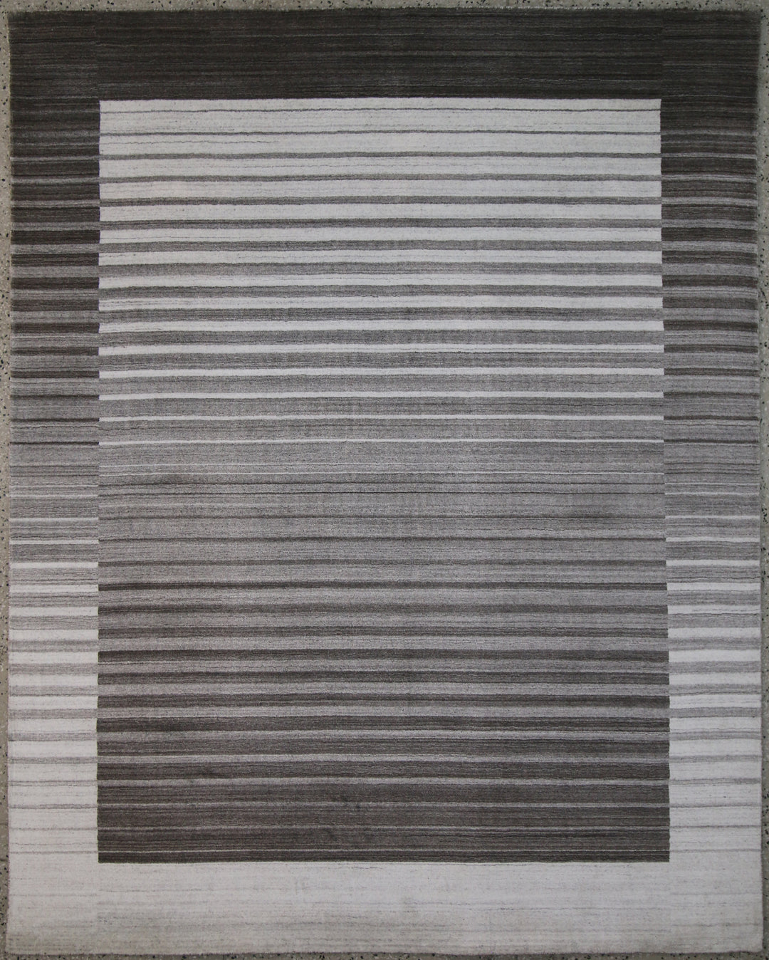 Area Rug | Ivory & Charcoal Wool & Bamboo Silk Handloom Rug