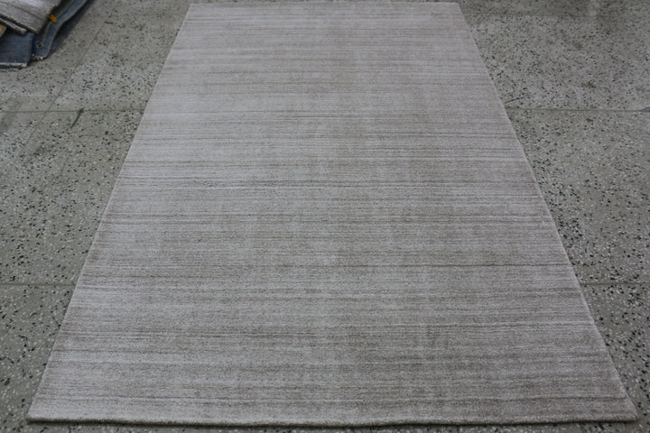 Area Rug | Light Gold Wool & Bamboo Silk Handloom Rug