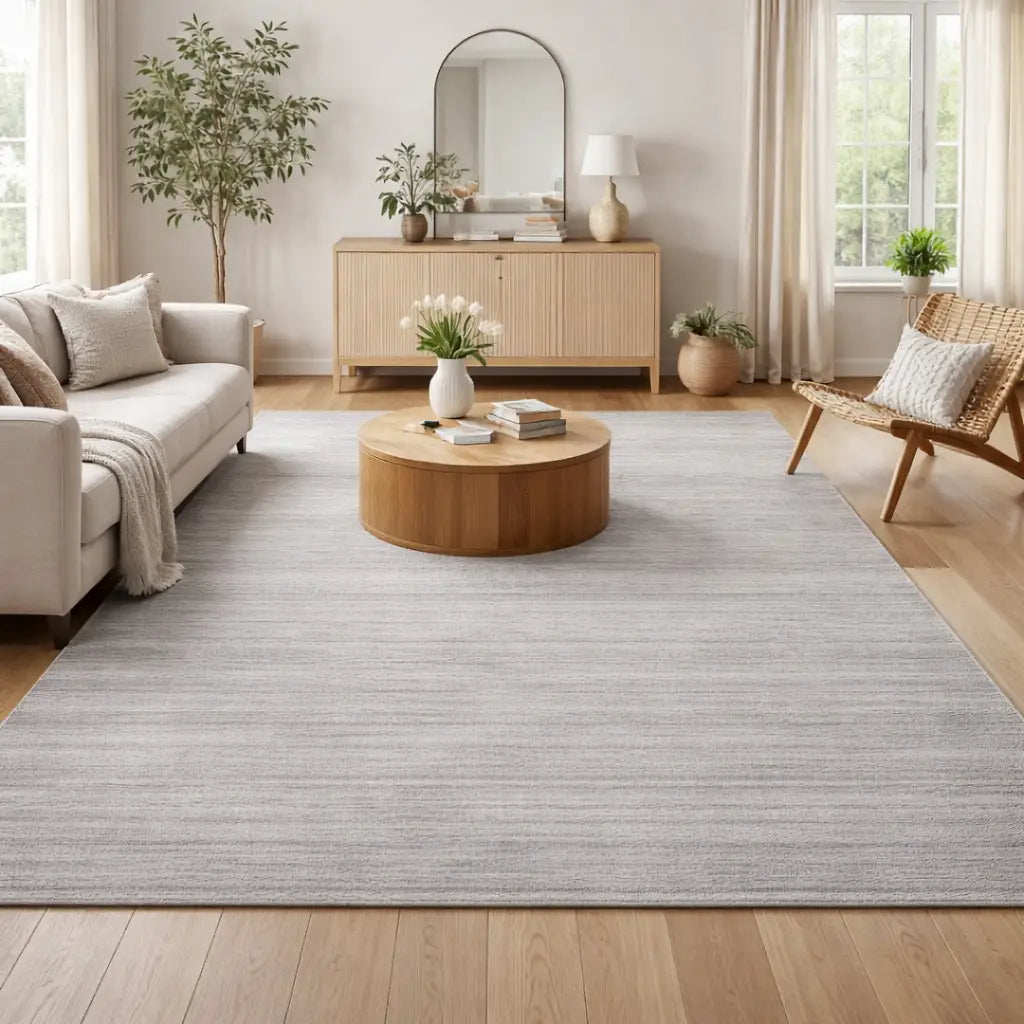 Area Rug | Ivory Wool & Bamboo Silk Handloom Rug