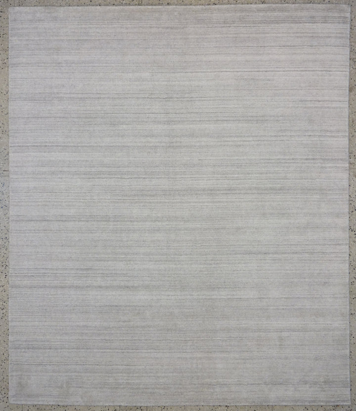 Area Rug | Ivory Handloom Wool & Silk Runner Rug