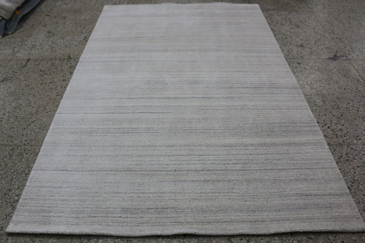 Area Rug | Ivory Handloom Wool & Silk Runner Rug
