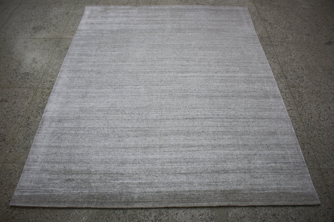 Beige Area Rug | Wool & Bamboo Silk Handloom Rug