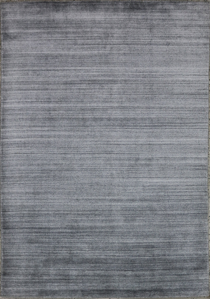 Area Rug | Silver Wool & Bamboo Silk Handloom Rug | 9mm