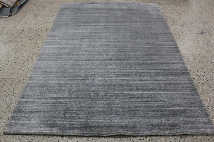 Area Rug | Silver Wool & Bamboo Silk Handloom Rug | 9mm