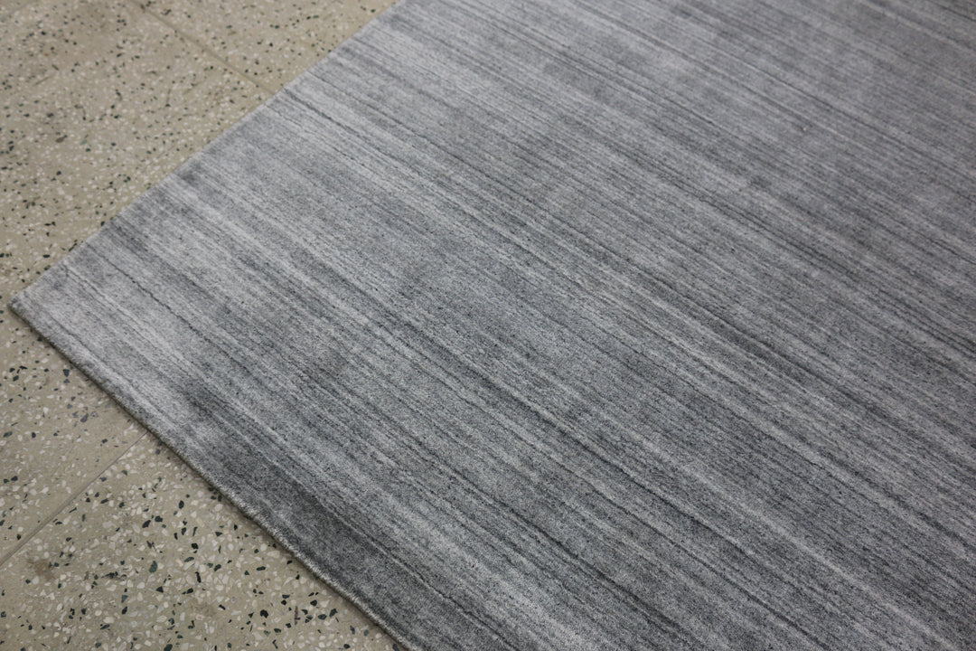 Area Rug | Silver Wool & Bamboo Silk Handloom Rug | 9mm