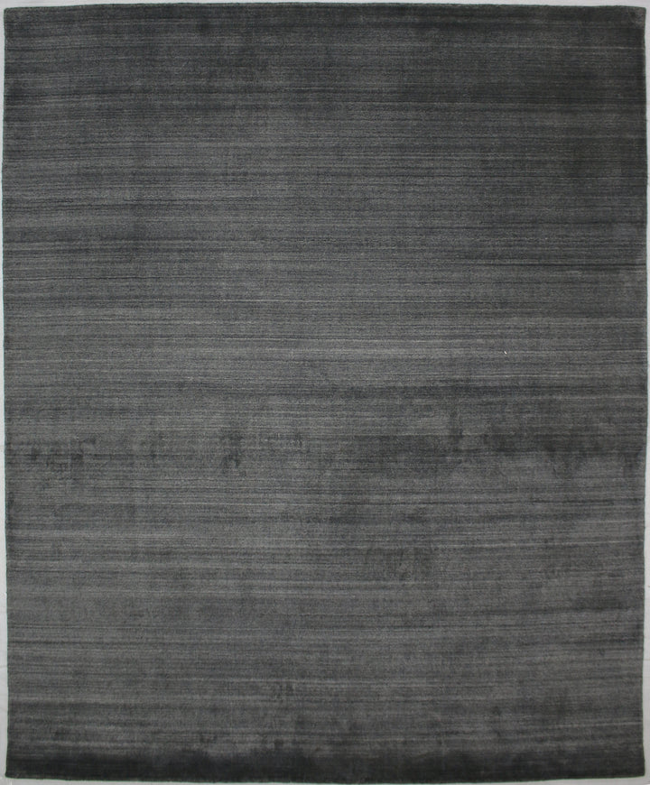 Area Rug | Charcoal Wool & Bamboo Silk Handloom Rug
