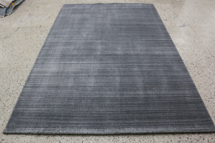 Area Rug | Charcoal Wool & Bamboo Silk Handloom Rug