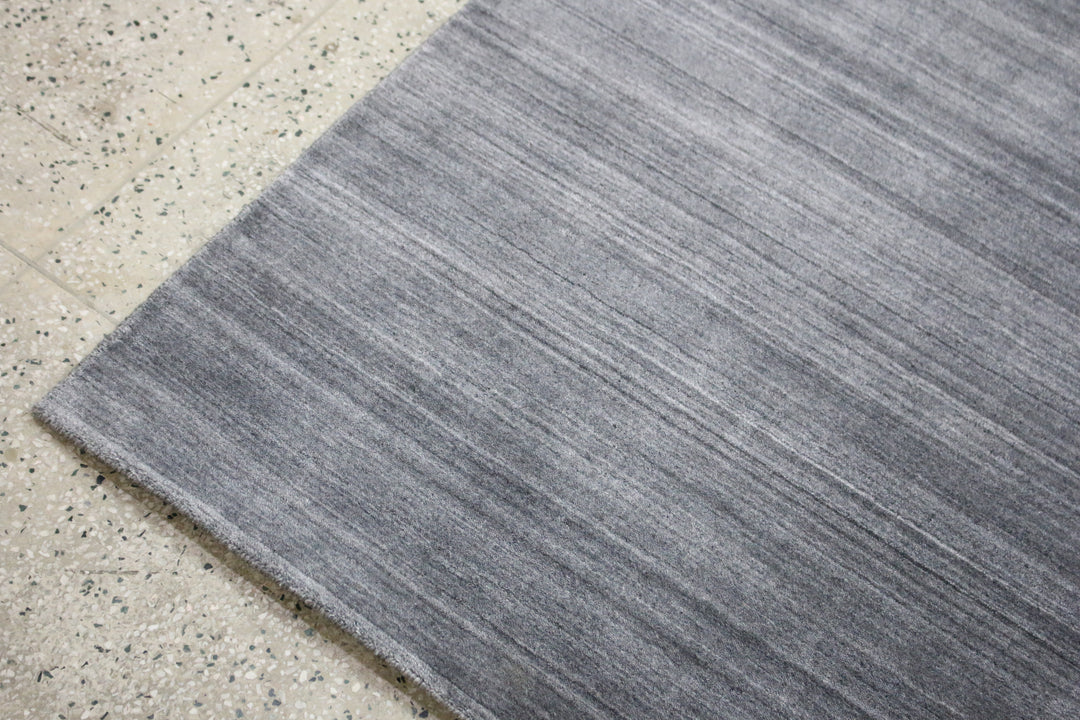 Area Rug | Charcoal Wool & Bamboo Silk Handloom Rug