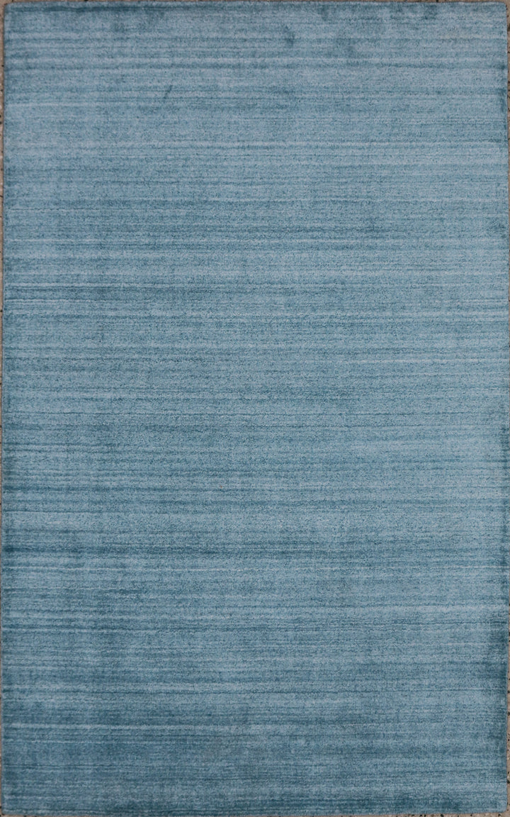 Area Rug | Wool & Bamboo Silk Handloom Rug | Blue