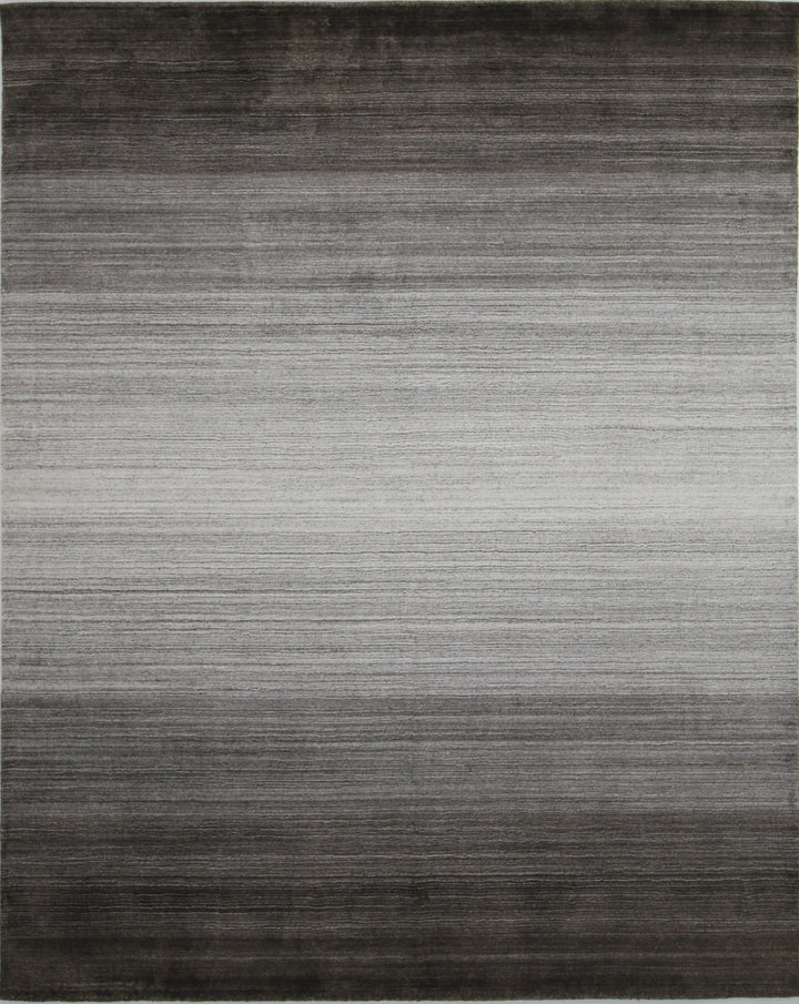 Area Rug | Wool & Bamboo Silk Handloom Rug, Brown
