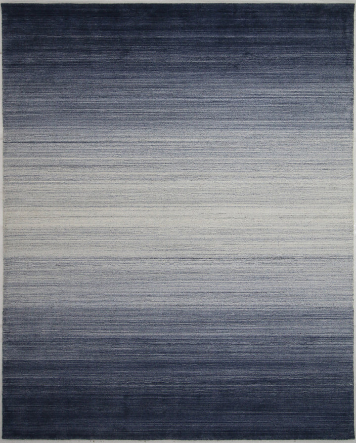 Area Rug | Blue Wool & Bamboo Silk Handloom Rug