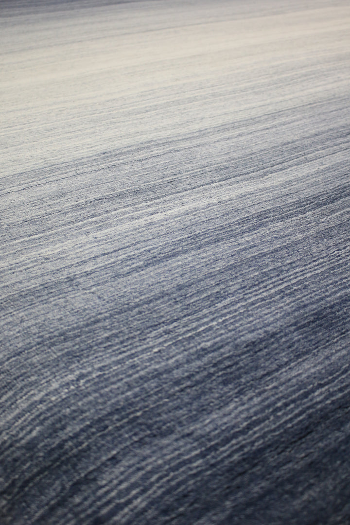Area Rug | Blue Wool & Bamboo Silk Handloom Rug