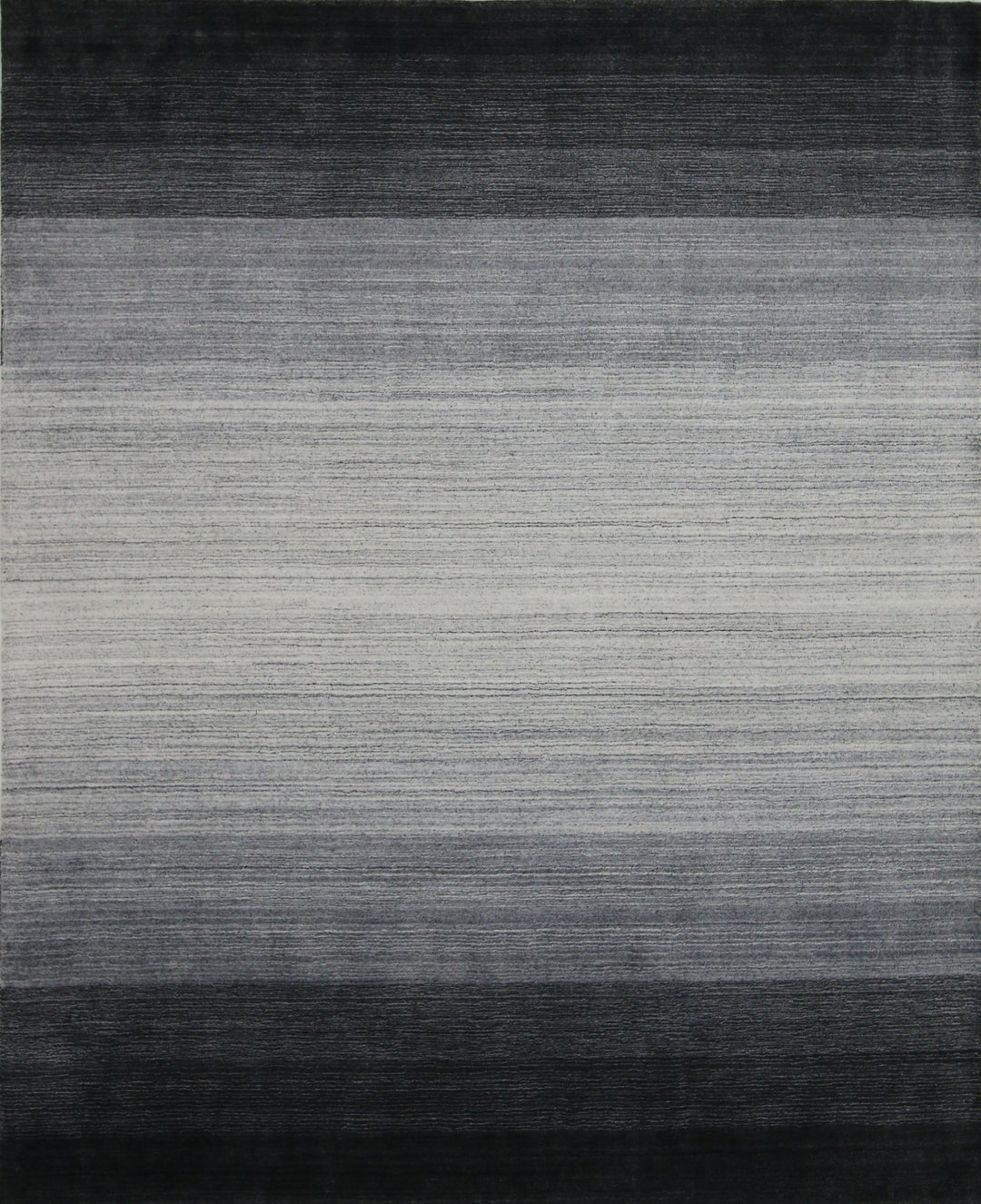 Area Rug | Black Wool & Bamboo Silk Handloom Rug