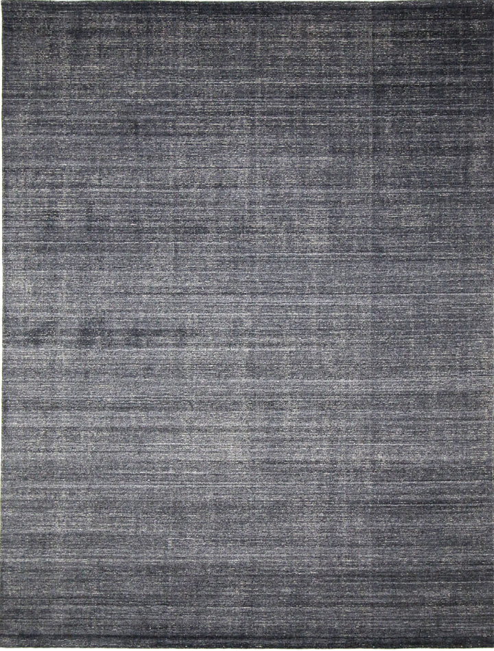 Area Rug | Charcoal Wool & Bamboo Silk Handloom Rug | 7mm