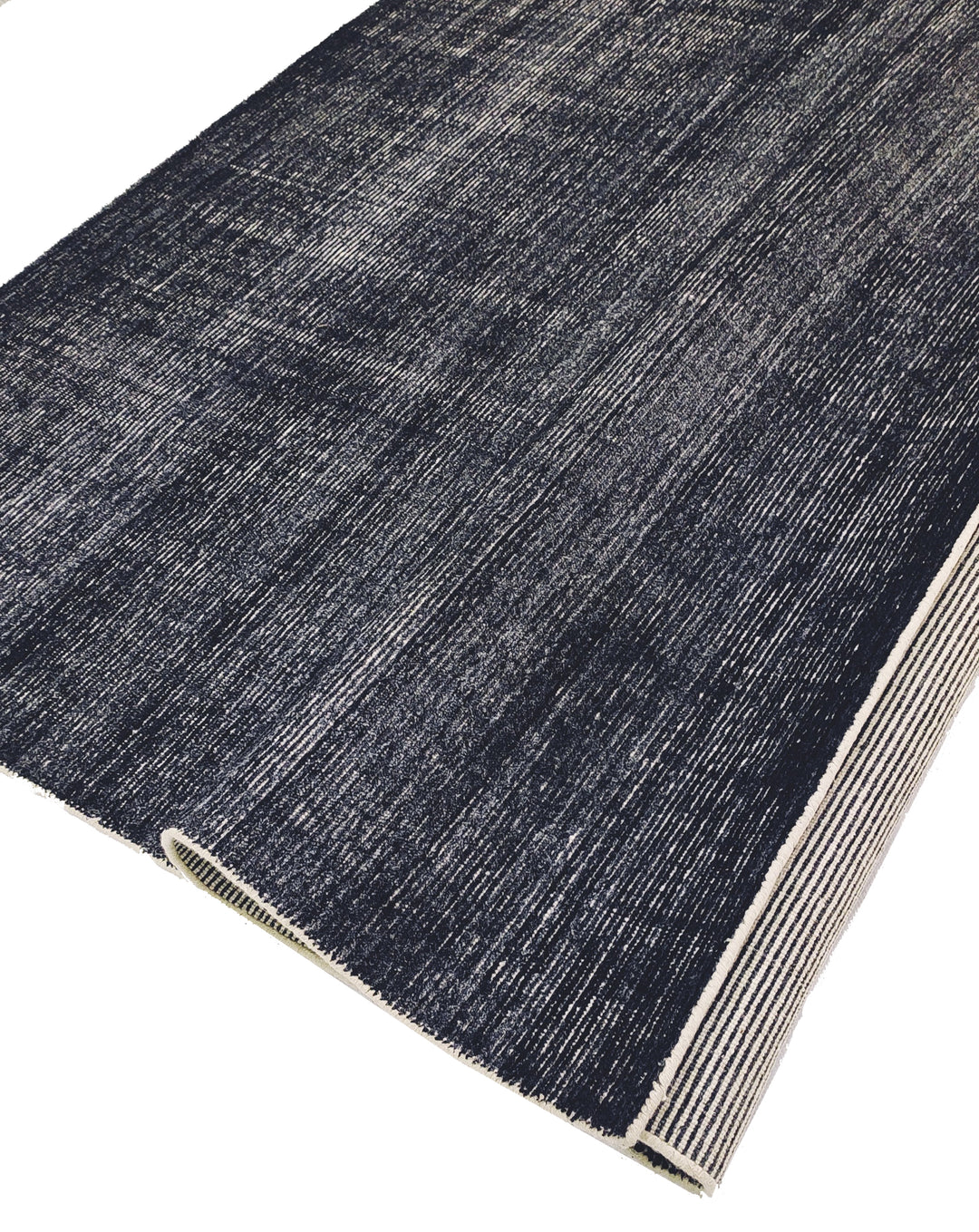 Area Rug | Charcoal Wool & Bamboo Silk Handloom Rug | 7mm