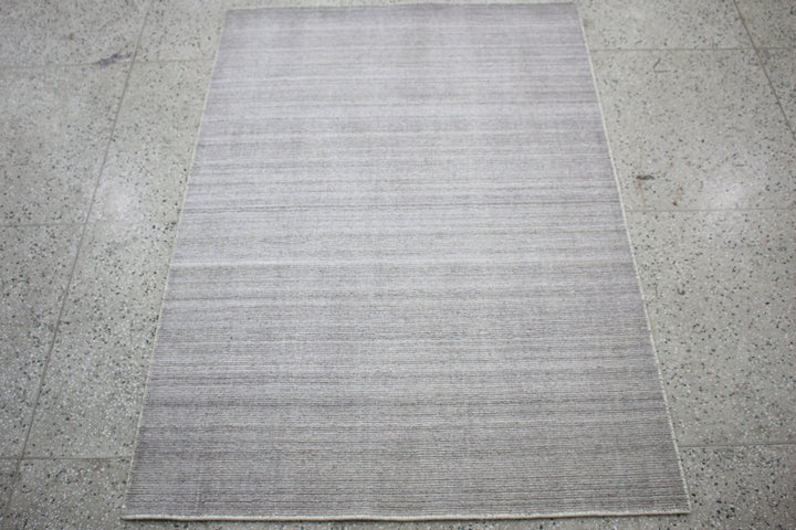 Area Rug | Silver Wool & Bamboo Silk Handloom Rug | 7mm