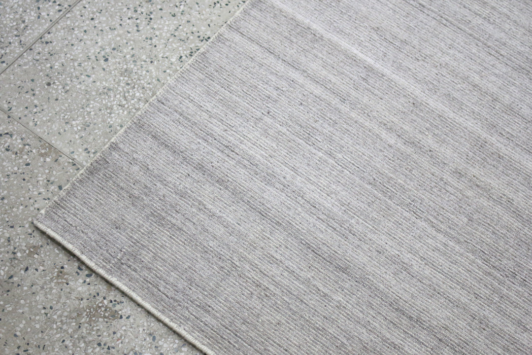 Area Rug | Silver Wool & Bamboo Silk Handloom Rug | 7mm