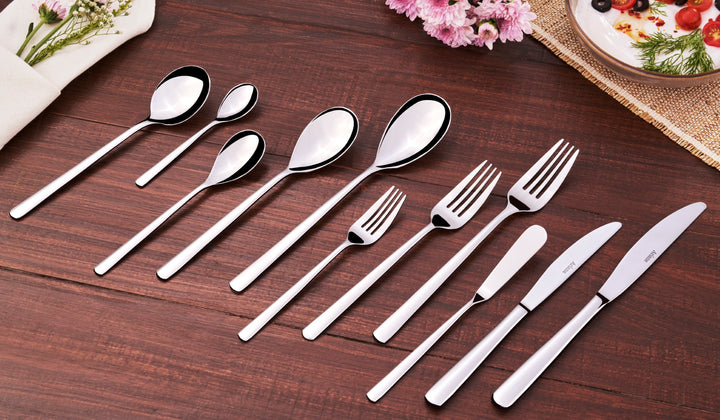 Stainless Steel Cake Fork | 6.2", Silver, Set of 12