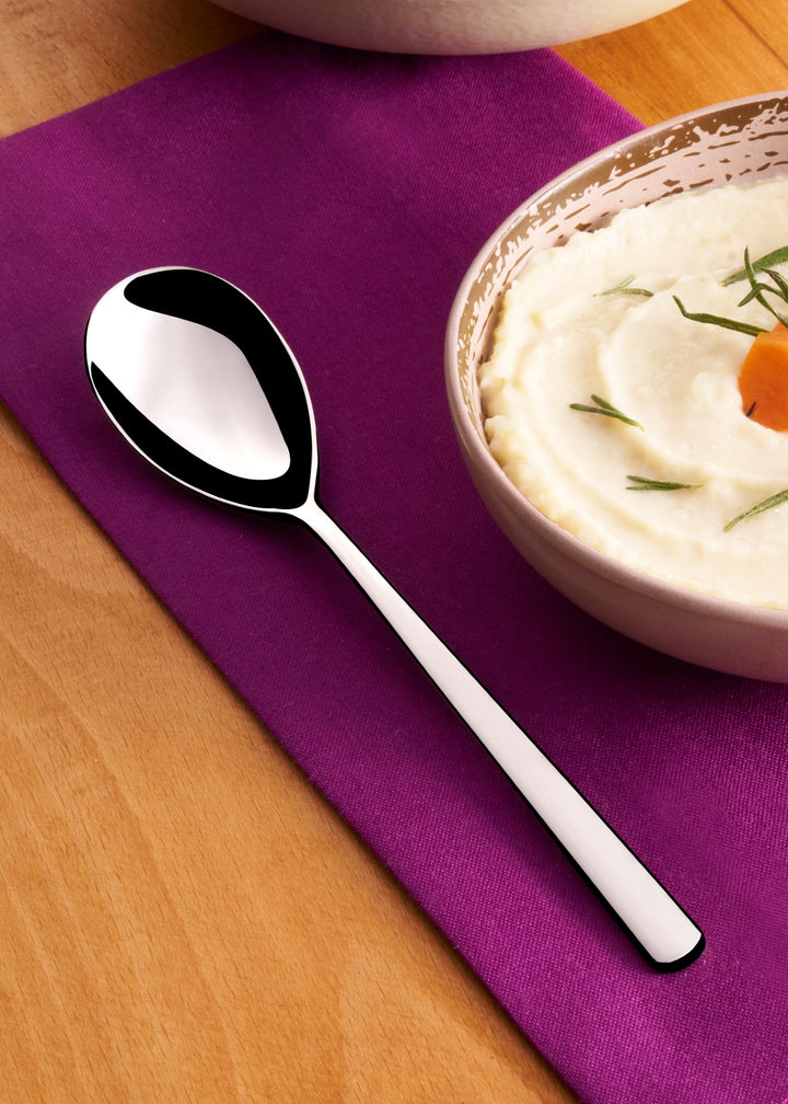 Stainless Steel Dinner Spoon Set of 12 | 8.5", Silver