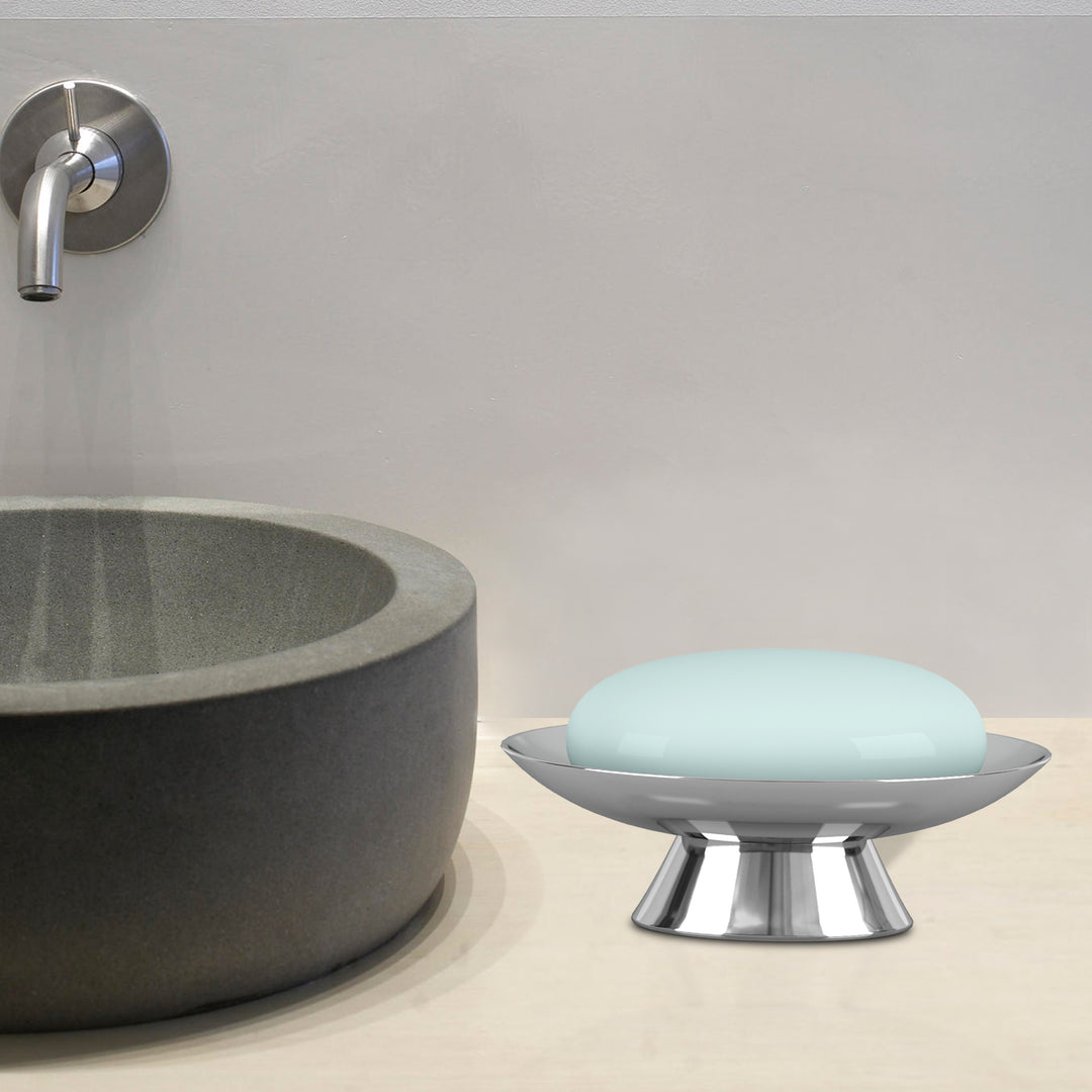 Stainless Steel Soap Dish for Bathroom Counter,Shower & Kitchen | Shiny Polish