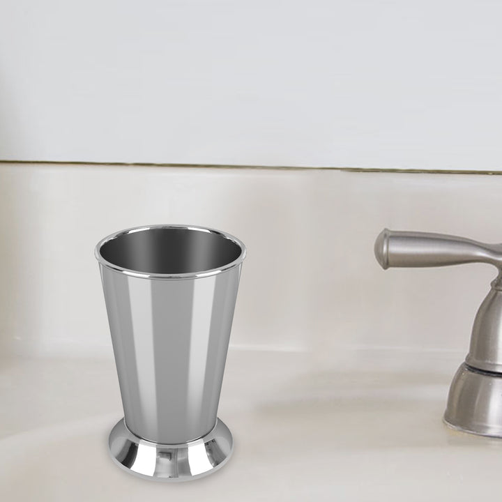 Tumbler Cup for Bathroom Vanity Countertops for Rinsing, Drinking, Storing Dental Accessories and Organizing Makeup Brushes | Shiny Finish