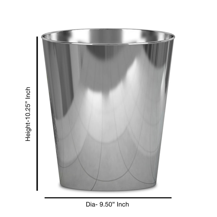 Rust-Resistant Stainless Steel Wastebasket 7 Qt | Home & Office