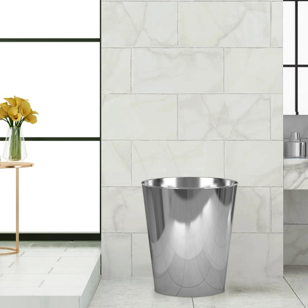 Rust-Resistant Stainless Steel Wastebasket 7 Qt | Home & Office