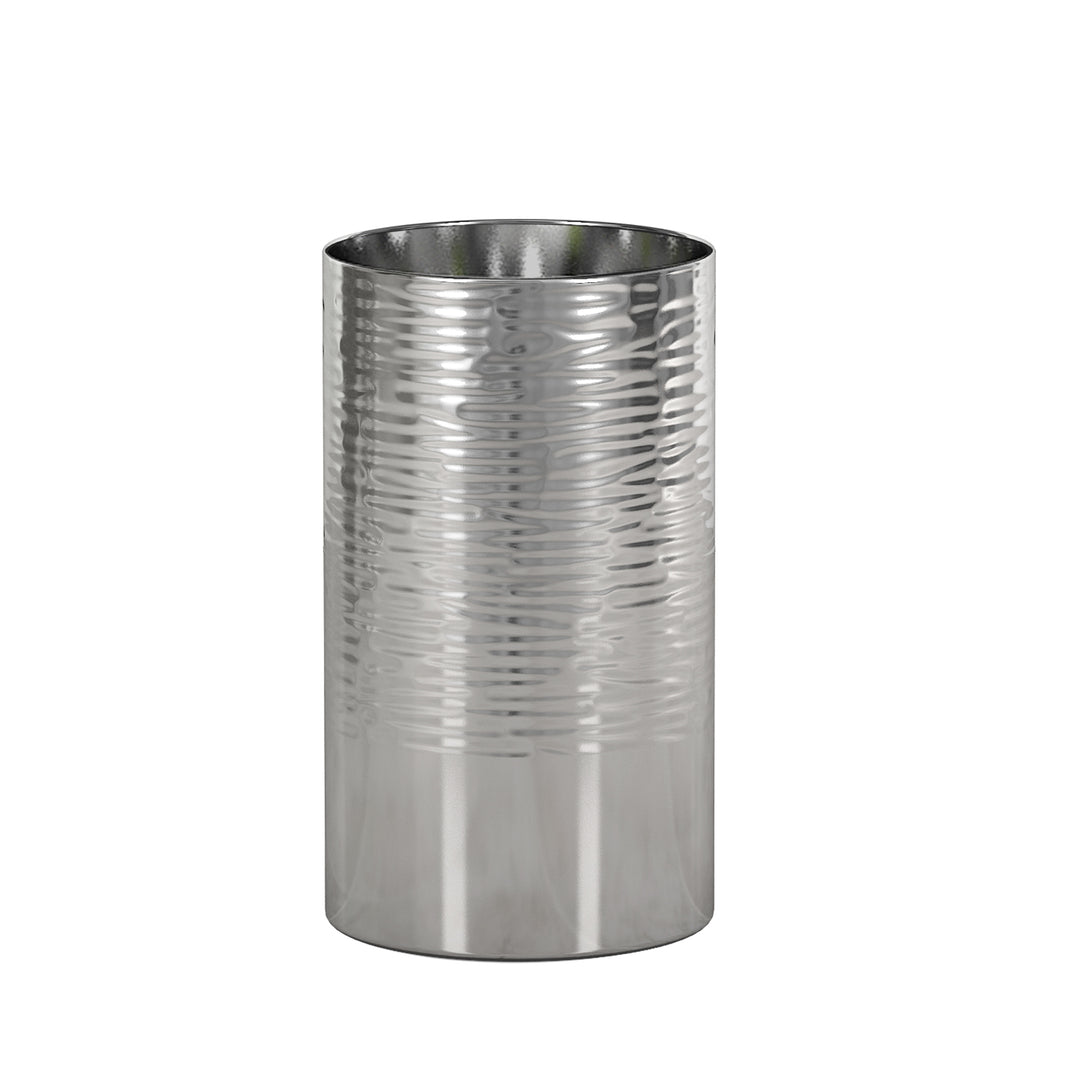 Stainless Steel Bathroom Tumbler Cup | Decorative Rinse Cup,Drinking Glass,Toothbrush & Makeup Brush Holder for Vanity Countertops,Sink & Desk | Shiny/Hammered