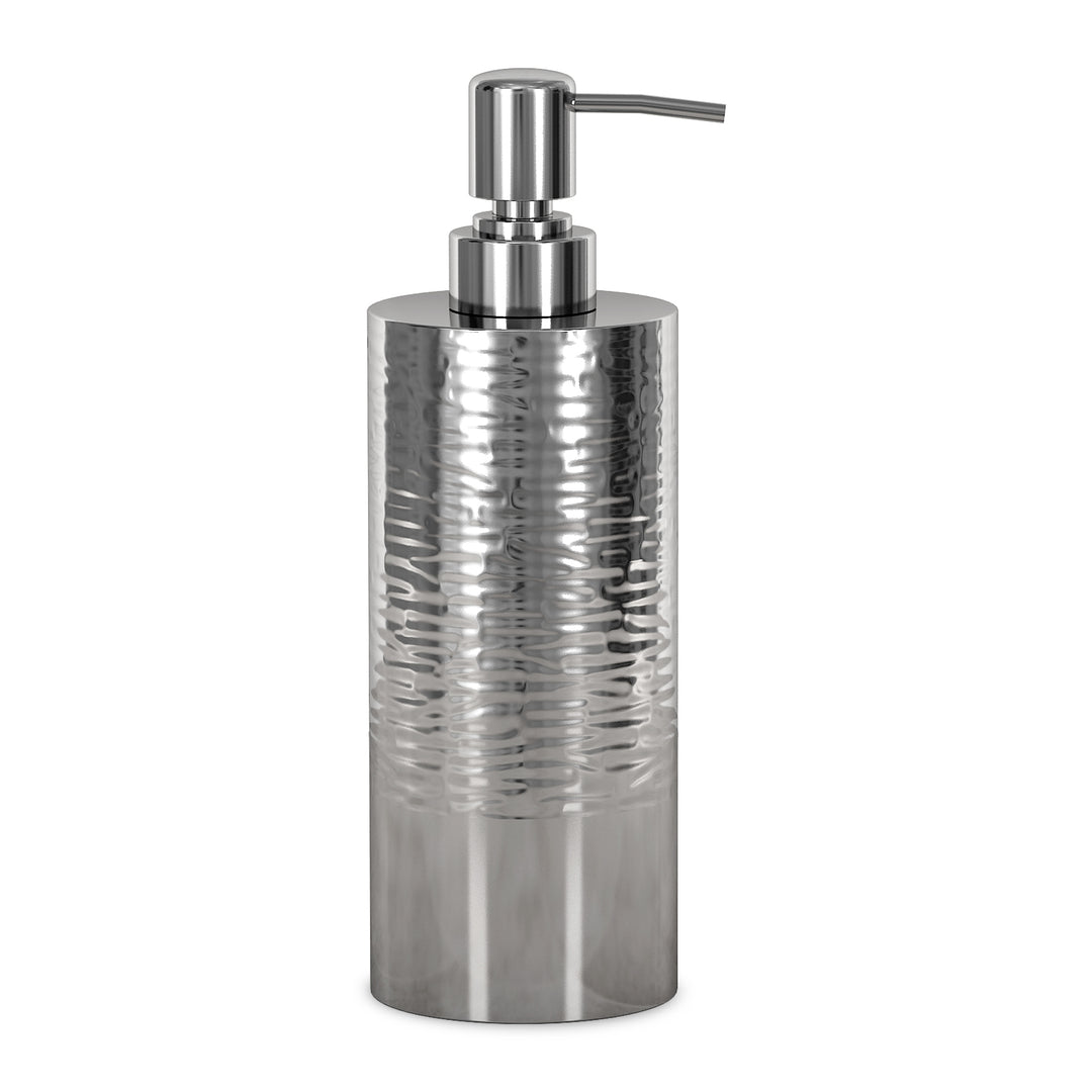 Liquid Soap Dispenser Pump Bottle | Bathroom Vanity & Kitchen Sink,Holds Soap,Lotion & Sanitizer | Shiny/Hammered