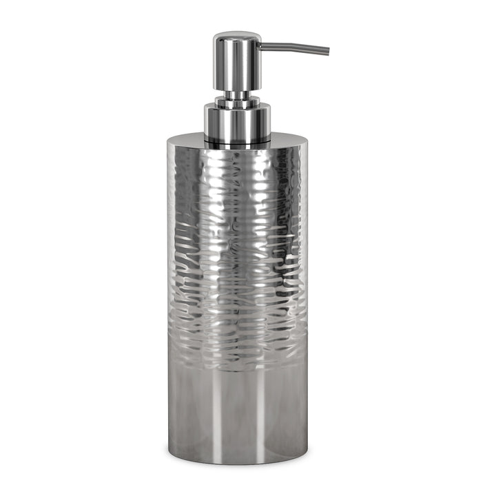 Liquid Soap Dispenser Pump Bottle | Bathroom Vanity & Kitchen Sink,Holds Soap,Lotion & Sanitizer | Shiny/Hammered