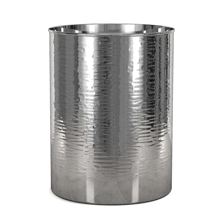 Stainless Steel Wastebasket, 7Qt, Shinny Silver Finish