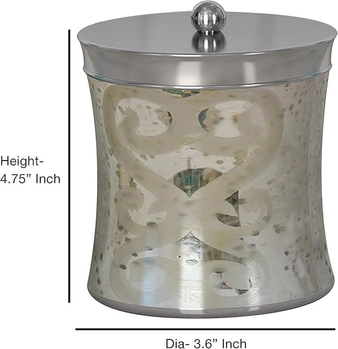 7 Pcs Metal Bath Accessory Set with Patchwork for Vanity Countertops Includes Cotton Jar, Soap Dish, Toothbrush Holder, Tumbler, Lotion Dispenser, Waste Basket & Tissue Box Holder