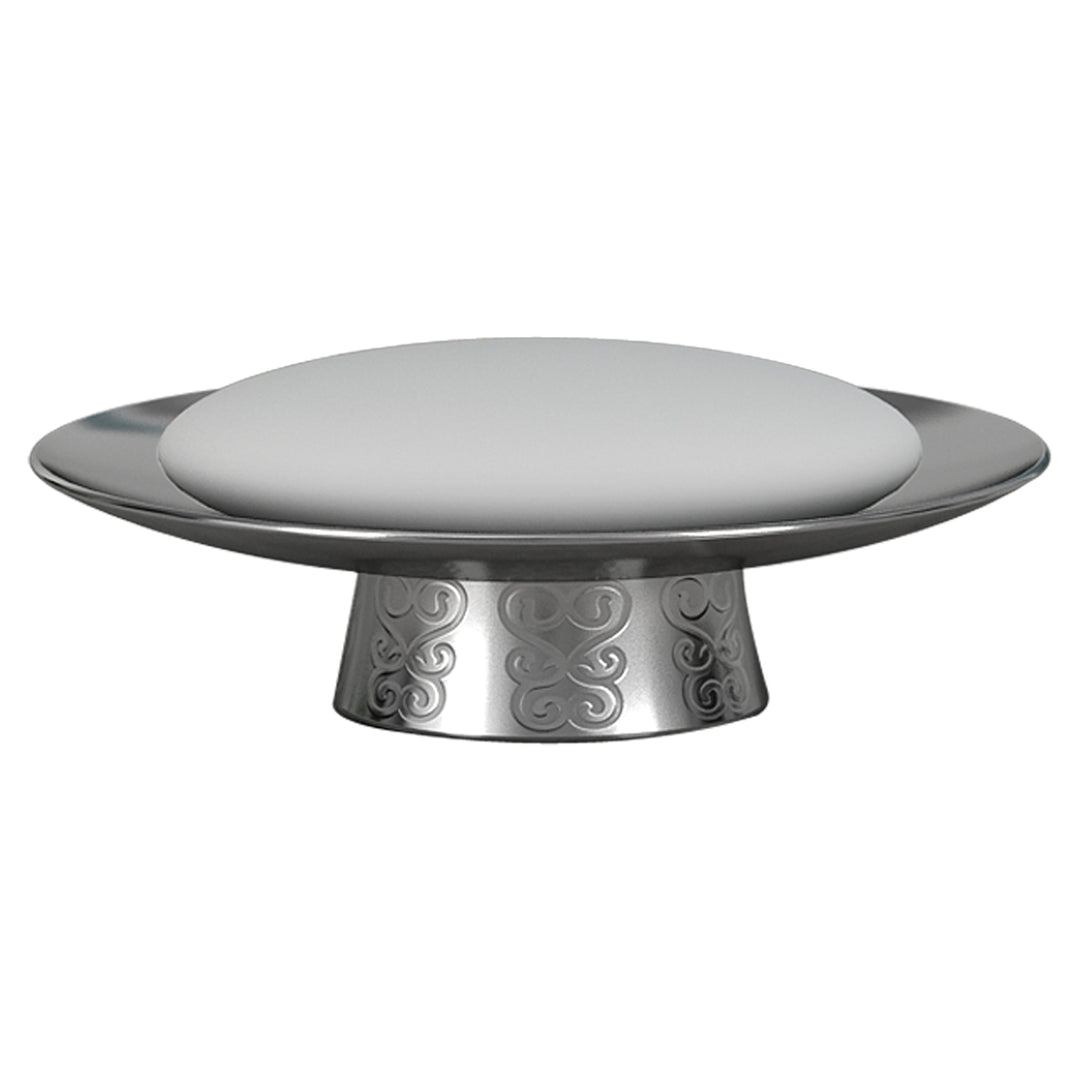 Soap Dish for Bathroom Counter,Shower & Kitchen | Mercury/Etched